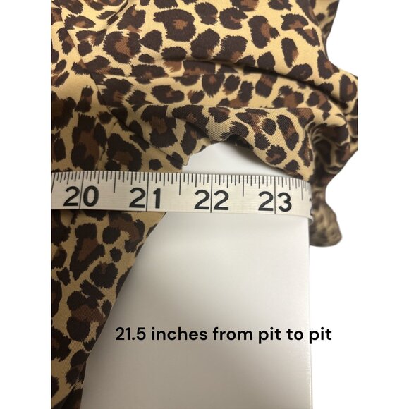 Rachel Zoe Leopard Print Blazer Medium Polyester/Spandex Blend - Picture 8 of 9